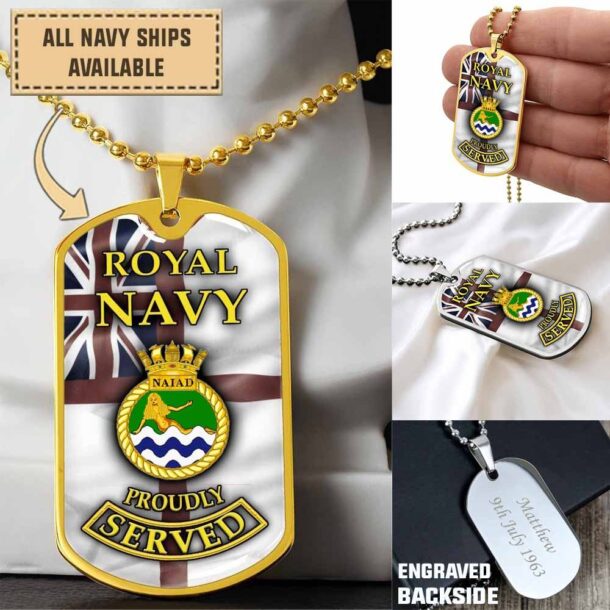 Hms Naiad F39dogtag C9el9