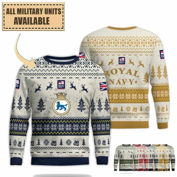 Hms Northumberland F238premium Ugly Sweater Ylqxl
