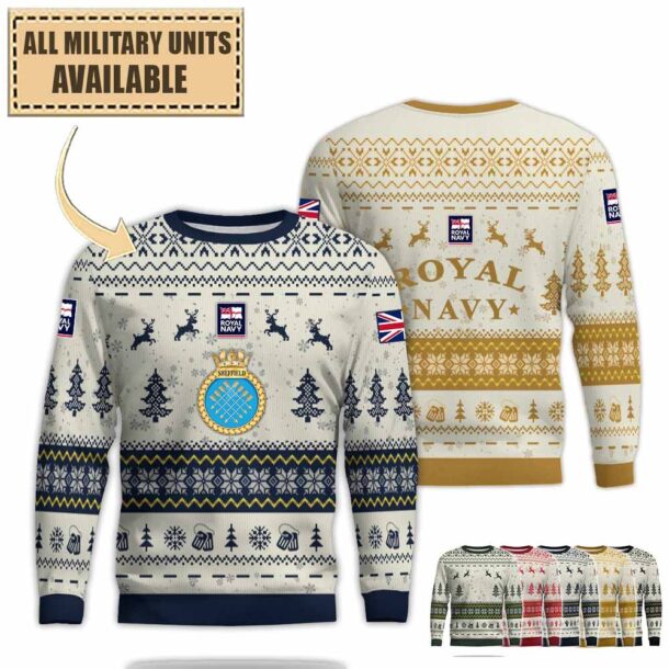 Hms Sheffield D80premium Ugly Sweater F7a6x
