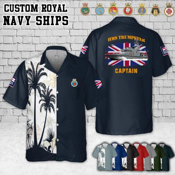 Hms Trumpeter P294flag Pocket Hawaiian Shirt1 I1696