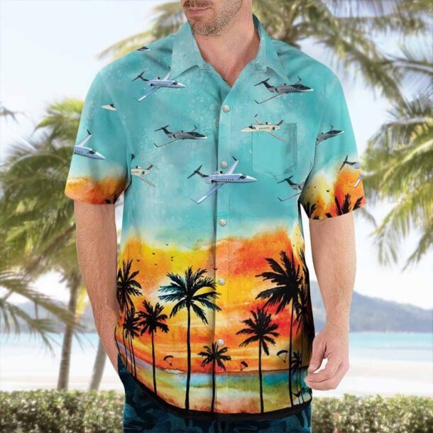 Learjet 45pocket Hawaiian Shirt N0v9h