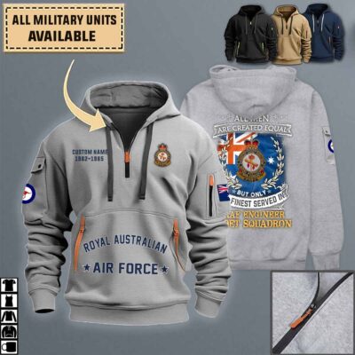 Raaf Engineer Cadet Squadronquarter Zip Hoodie 1cjkb