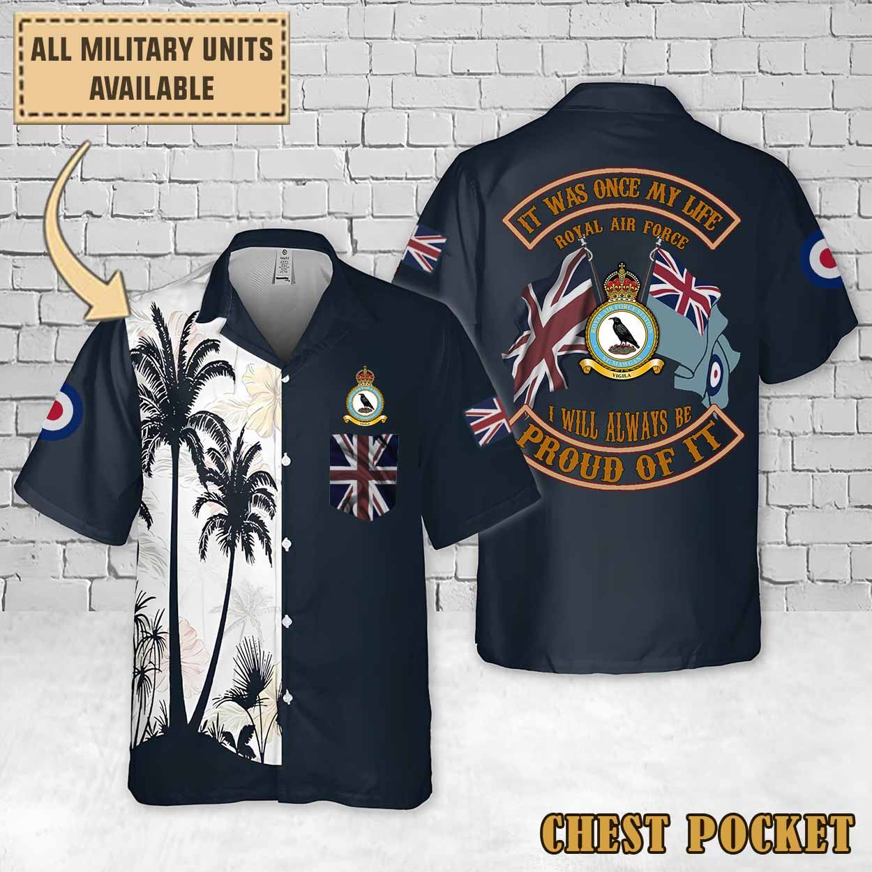RAF St Mawgan Royal Air Force St Mawgan Flag Hawaiian Shirt Proud Nation