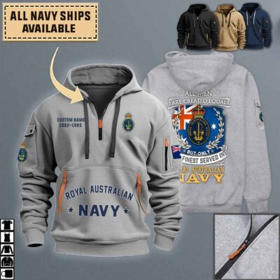Ran Royal Australian Navyquarter Zip Hoodie Nr9qd