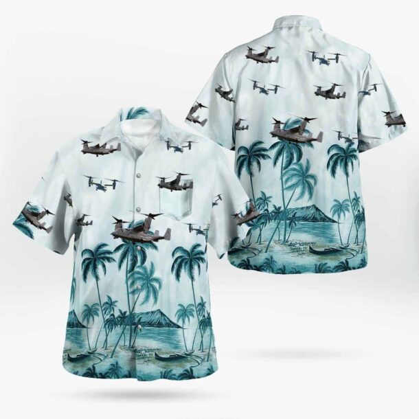 V 22 Osprey V22pocket Hawaiian Shirt Qcg5g