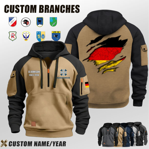Custom DE Branches Halfzip Hoodie 2