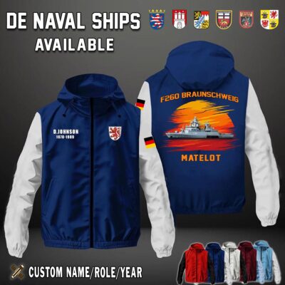 Custom DE Naval Ships Sunset Windbreaker Jackets 1