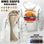 Custom HMS Ships Sunset Fleece Zip Hoodie 3