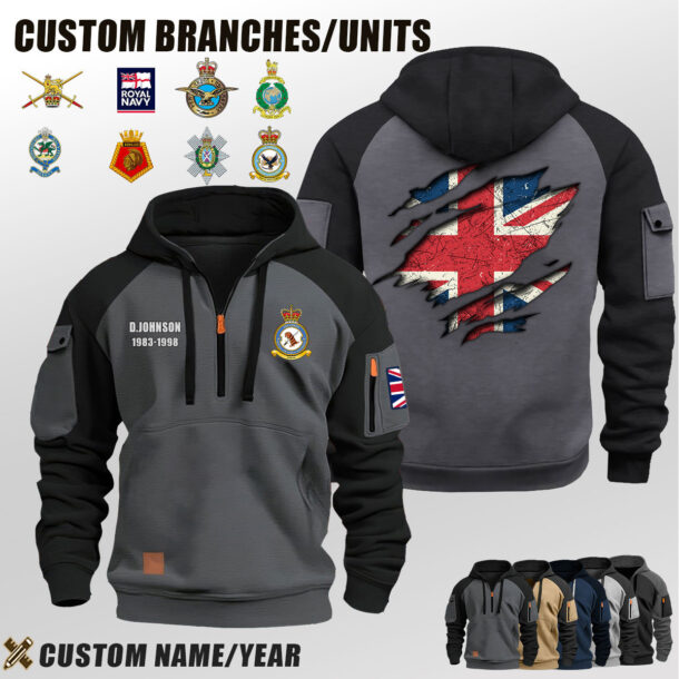 Custom UK Bracnhes Halfzip Hoodie 6