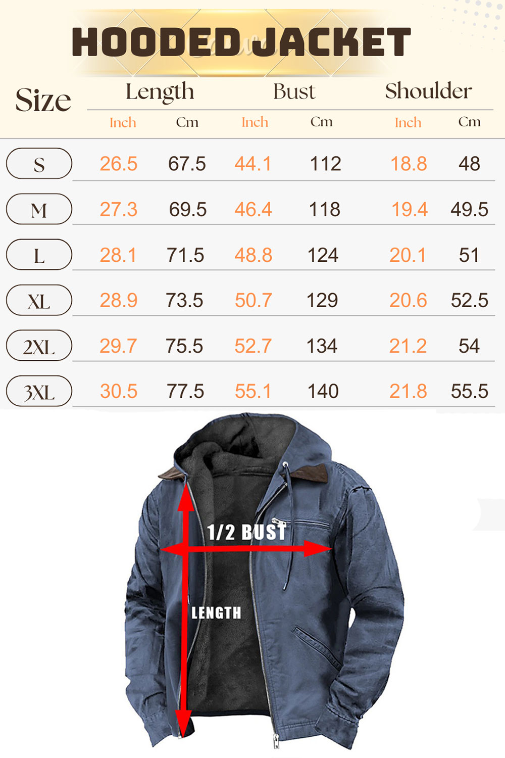 Web Sizechart Hooded Jacket